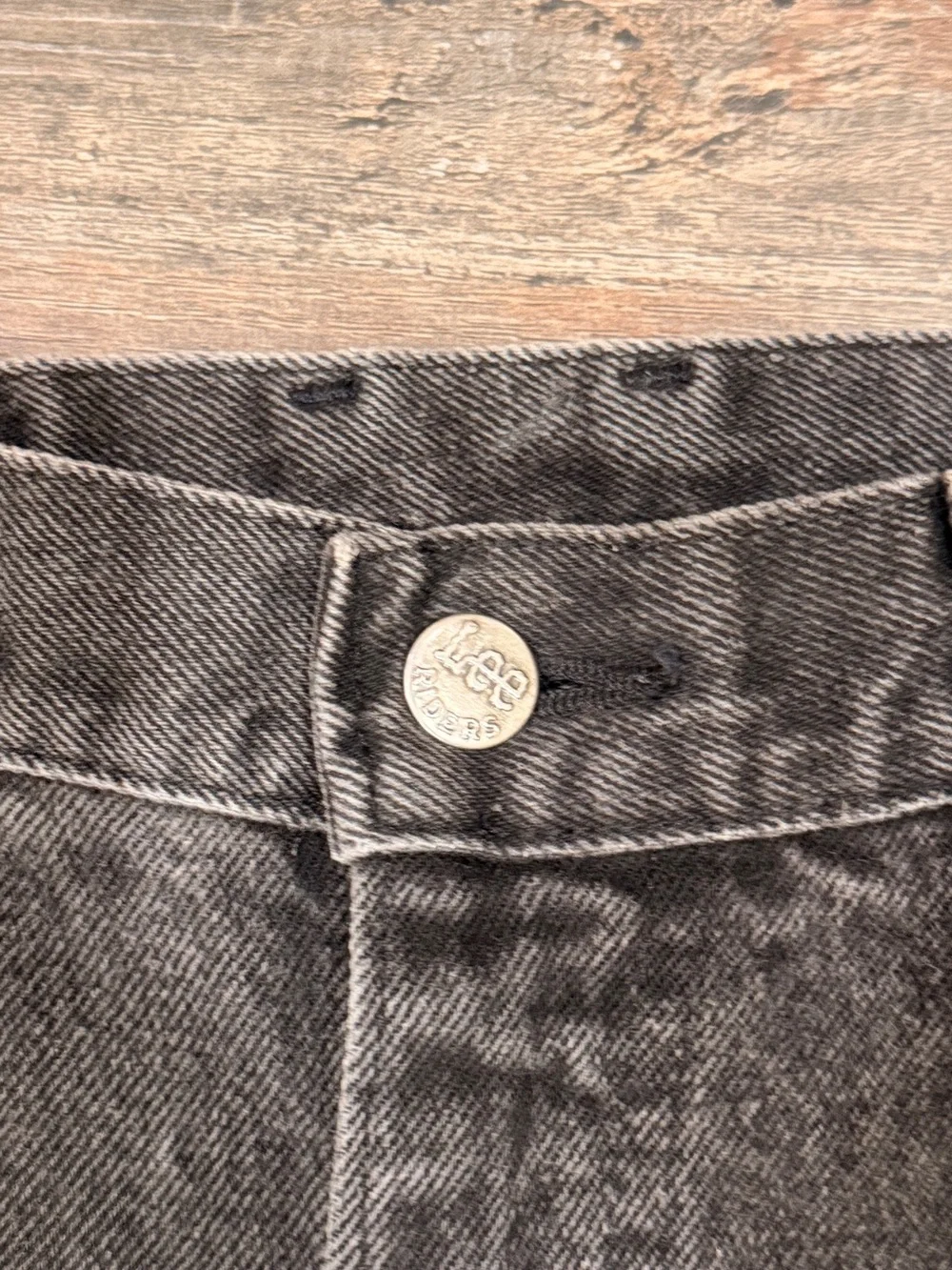 Lee Men's Washed Black Tapered Straight Jeans